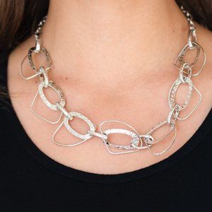 Very Avant-Garde Silver Necklace Set